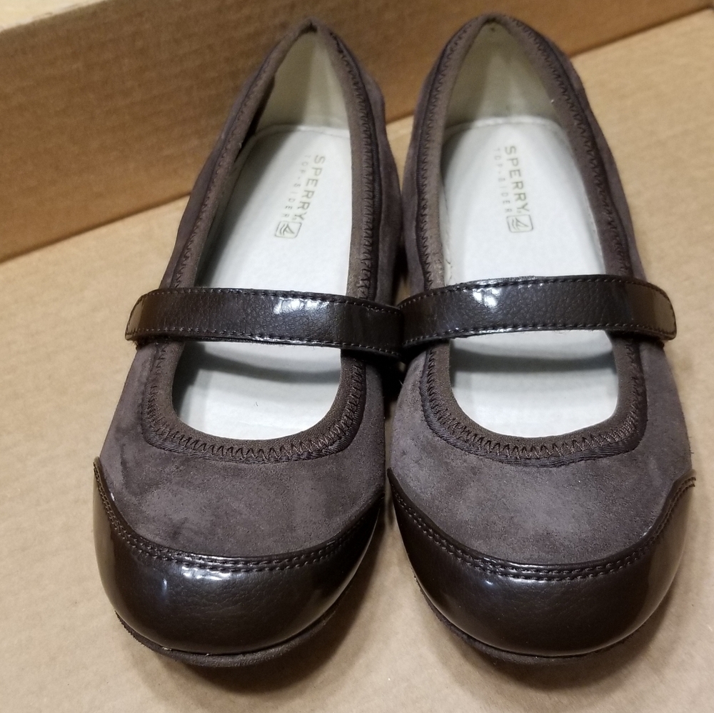 Brown Sperry Leather Mary Jane's